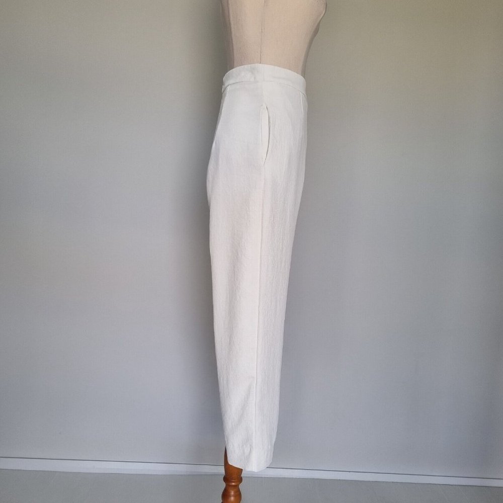 Kookai Oyster White High Rise Straight Leg Pants Size 36 - Picture 4 of 9